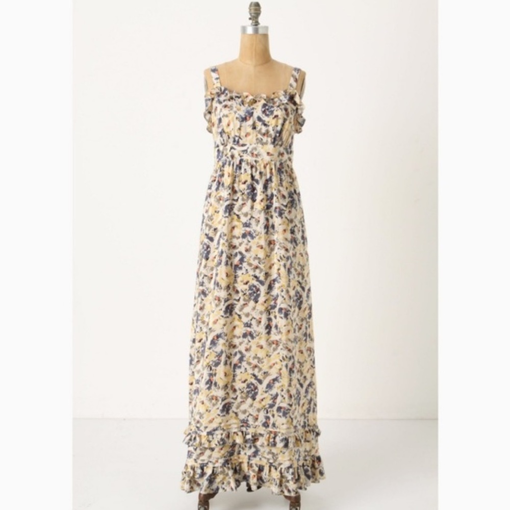 Anthropologie Moulinette Soeurs Silk Maxi Dress